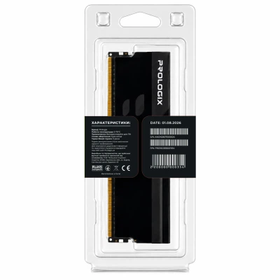 Модуль памяти для компьютера ddr4 16gb 3600 MHz Onyx Black Prologix (pro16gb3600yb4) - изображение 5