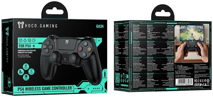 Бездротовий контролер Hoco GA34 Origin PS4 Wireless Game Controller Black - изображение 7
