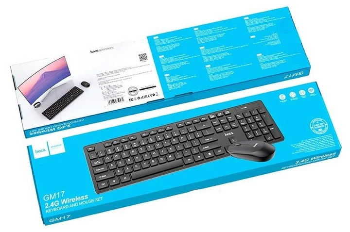 Комплект Hoco GM17 Wireless Keyboard and Mouse Set EN Black - изображение 7