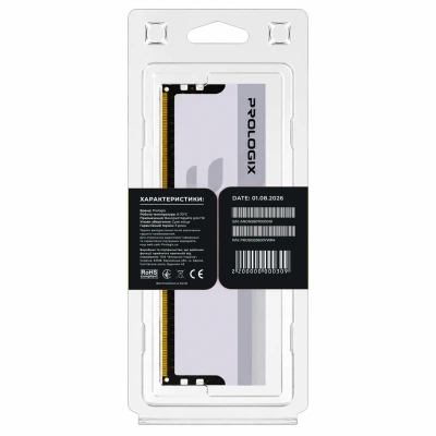Модуль памяти для компьютера ddr4 8gb 3600 MHz Onyx White rgb Prologix (pro8gb3600ywr4) - изображение 5