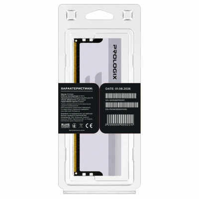 Модуль памяти для компьютера ddr4 16gb 3200 MHz Onyx White rgb Prologix (pro16gb3200ywr4) - Фото 5 Модуль памяти для компьютера ddr4 16gb 3200 MHz Onyx White rgb Prologix (pro16gb3200ywr4) - изображение 5