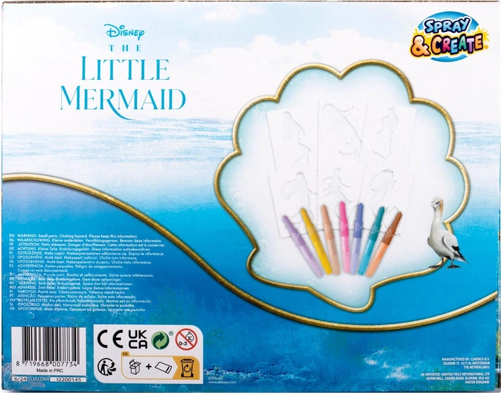 Набір для творчості Canenco Disney Little Mermaid Спрей-ручки з трафаретами TLM23364 (8719668007734) - зображення 7