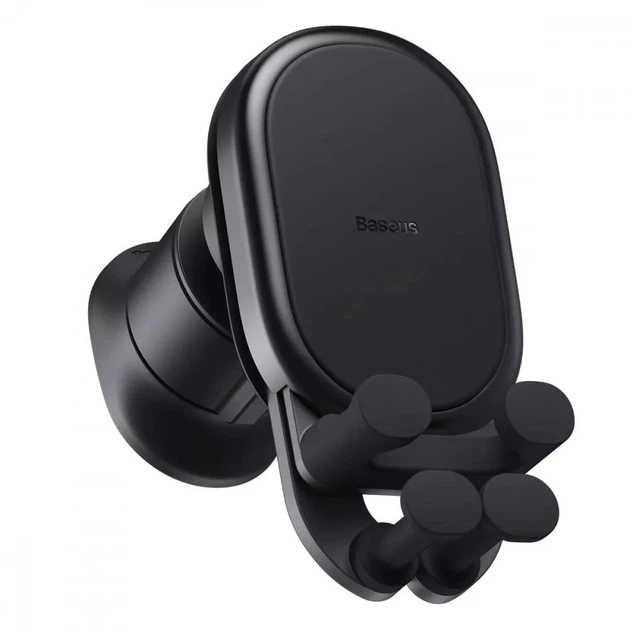 Автодержатель для телефона Baseus Stable Gravitational Air Outlet Car Mount Автомобильный держатель на дефлектор с механическим зажимом и вращением на 360° Черный - изображение 2