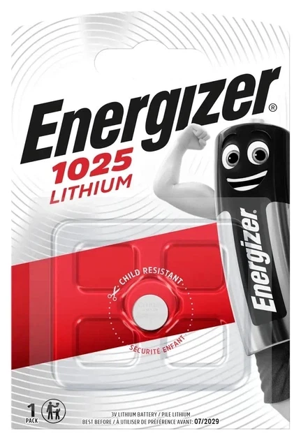 Батарейка Energizer CR1025 Lithium 3v - Фото 1 Батарейка Energizer CR1025 Lithium 3v - зображення 1