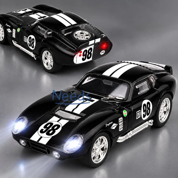 Машинка Shelby Cobra Daytona игрушка ретро моделька металлическая коллекционная 14 см Черный (9780571) - Фото 7 Машинка Shelby Cobra Daytona игрушка ретро моделька металлическая коллекционная 14 см Черный (9780571) - изображение 7