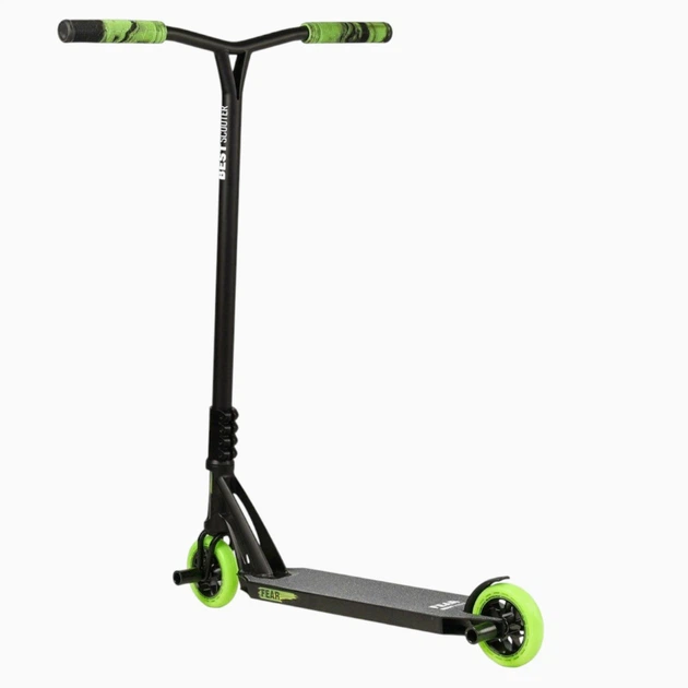 Самокат трюковый Best Scooter Fear МТ-60611 Черно-салатовый - изображение 3