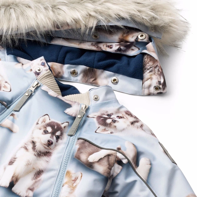Зимний термокомбинезон Molo Pyxis Fur Husky Cubs, цвет голубой, размер 86 (263.5W26N105.9774) - изображение 5