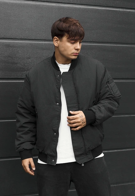 Бомбер Staff raw dark gray2 oversize S (BZP0356) - изображение 9