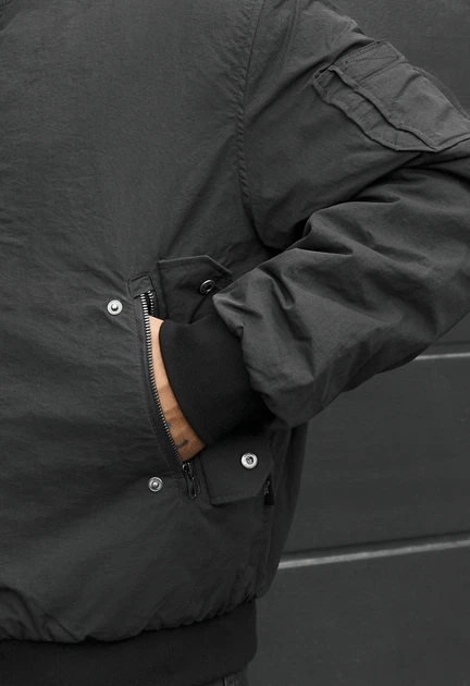 Бомбер Staff raw dark gray2 oversize S (BZP0356) - изображение 14