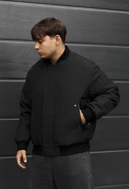 Бомбер Staff raw dark gray oversize L (BZP0357) - Фото 12 Бомбер Staff raw dark gray oversize L (BZP0357) - изображение 12
