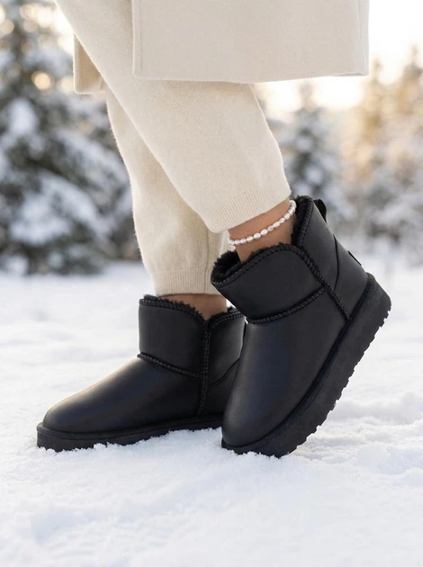 Угги женские No Brand С529 зимние черные 38 24 см - изображение 6