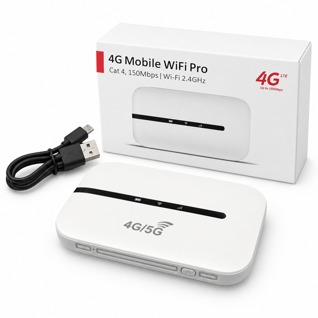 Карманный мобильный модем 4G LTE Wi-Fi роутер с SIM-картой и аккумулятором 2100 mAh - Фото 2 Карманный мобильный модем 4G LTE Wi-Fi роутер с SIM-картой и аккумулятором 2100 mAh - изображение 2