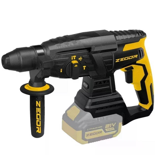 Перфоратор аккумуляторный ZEGOR EHBB-21BL-28(серия-PROFESSIONAL один аккумулятор 6Ач. зарядное устройство) - изображение 2