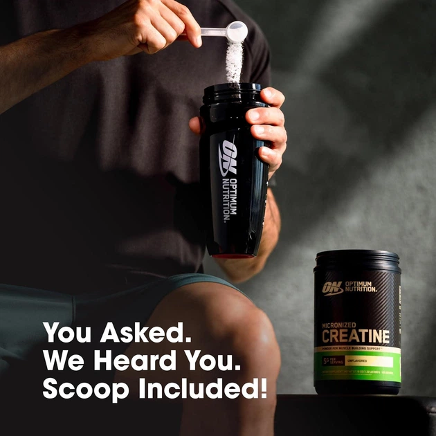Креатин Optimum Nutrition Creatine Monohydrate Micronized Unflavored 1000 г без смаку (USA) креатин моногідрат мікронізований - зображення 5