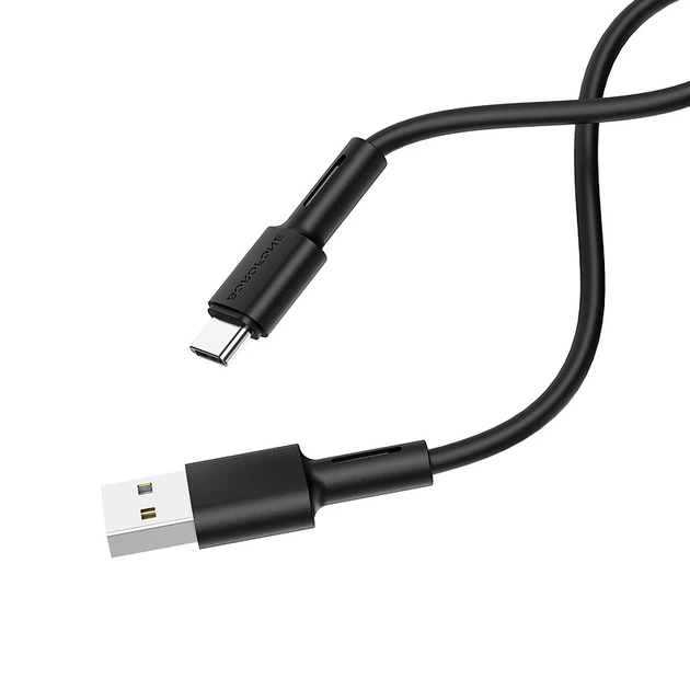 Кабель BOROFONE BX31 USB to Type-C 3A 1m silicone TPE connectors Black (6931474710390) - Фото 2 Кабель BOROFONE BX31 USB to Type-C 3A 1m silicone TPE connectors Black (6931474710390) - зображення 2