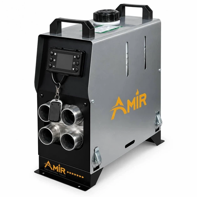 Дизельный автономный обогреватель POWER AMIR 5 кВт с воздушной системой обогрева, 12/24/220 В, Серебристый - изображение 5