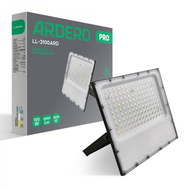 Прожектор Ardero LL-3100ARD PRO 100Вт 6500K сірий - изображение 2