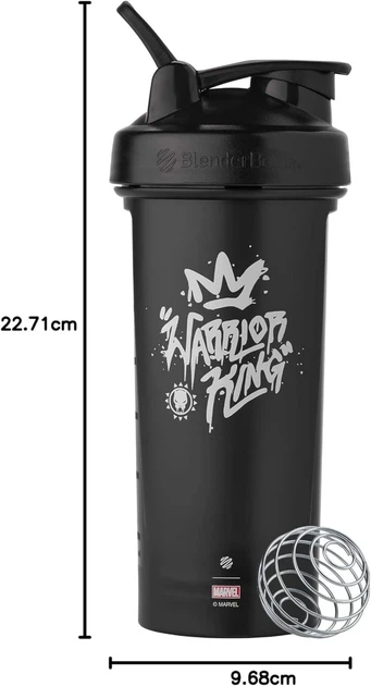 Шейкер спортивний BlenderBottle Tritan 820 мл Чорний - зображення 2