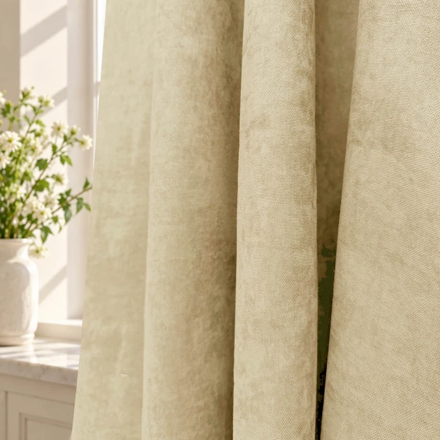 Кухонні короткі штори з тюлем на ажурних завʼязках Adagio Windows Decor Однотонна занавіска Затишок дует у бежевому кольорі - Фото 3 Кухонні короткі штори з тюлем на ажурних завʼязках Adagio Windows Decor Однотонна занавіска Затишок дует у бежевому кольорі - зображення 3