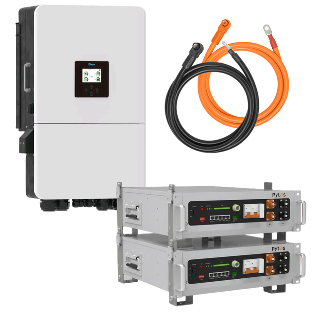 Комплект автономного енергопостачання Deye SUN-20K-SG05LP3-EU-SM2 20 кВт + Pytes V5°α Plus H+ 2 шт 5.12 кВт·год LiFePO4 - зображення 2