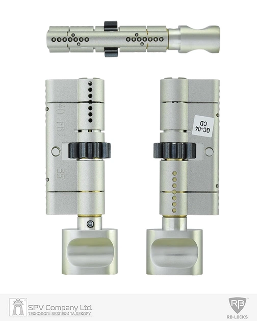 Циліндр RB KEYLOCX 85 мм (50x35T) · ключ-вертушка · нікель сатин · 5 ключі (SPVR0226) - изображение 3
