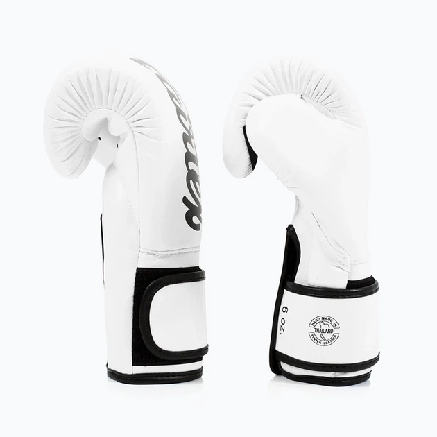 Боксерские перчатки Fairtex микрофибра 16 унций белые - изображение 8