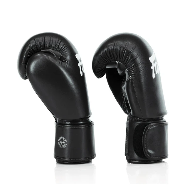 Боксерские перчатки Fairtex искусственная кожа 16 унций черные - изображение 7