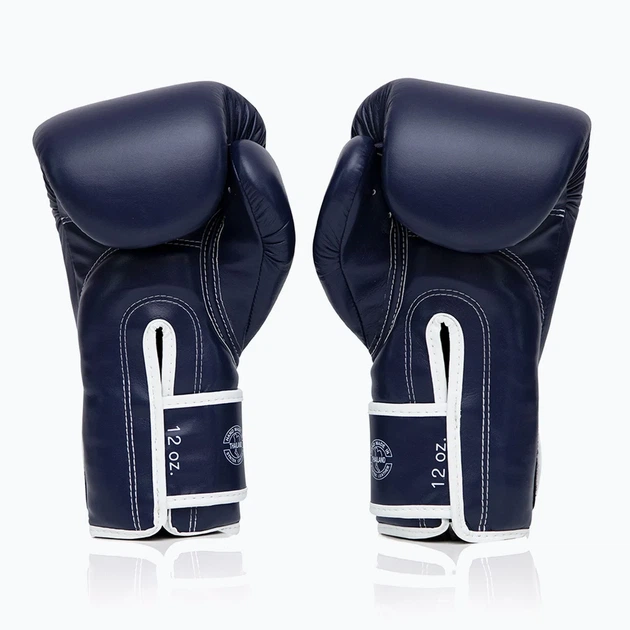 Боксерские перчатки Fairtex искусственная кожа 14 унций синие - изображение 7