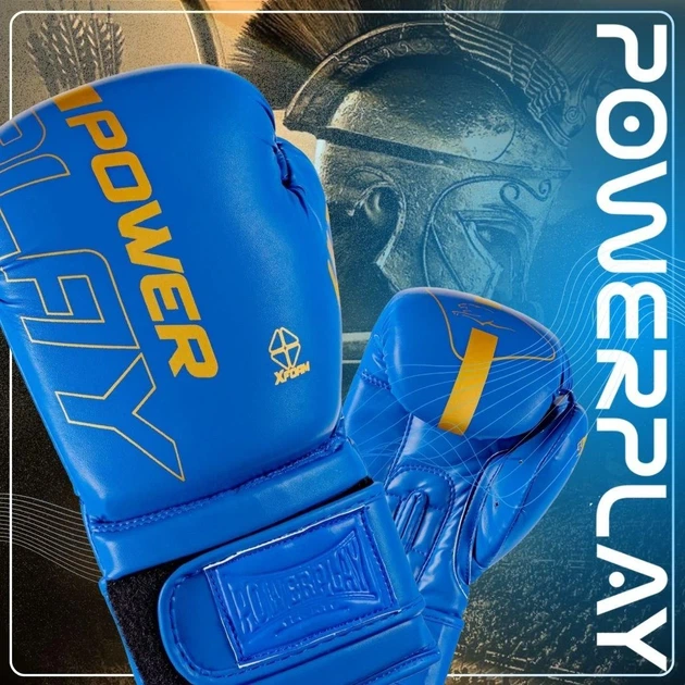 Боксерские перчатки Active Point PU 16 унций Синие - изображение 2