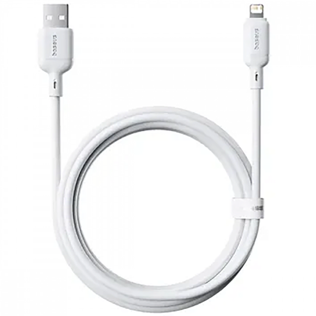 Кабель Baseus Silky Series Fast Charging Lightning 2.4A (2m) white - Фото 1 Кабель Baseus Silky Series Fast Charging Lightning 2.4A (2m) white - изображение 1