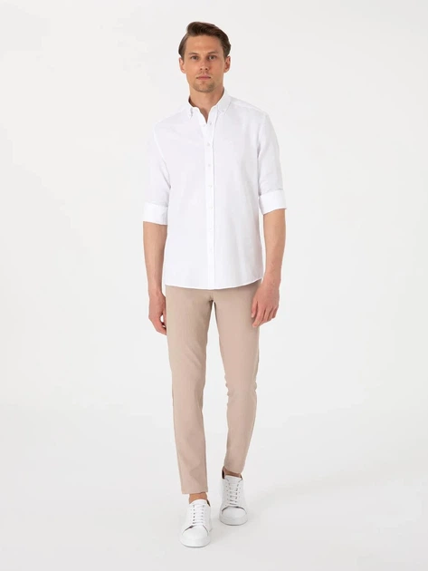 Рубашка мужская Pierre Cardin G021SZ004-000-2211547 M Белая (8683858544388) - изображение 3