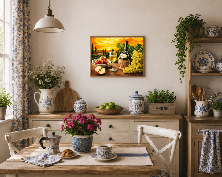 Алмазная мозаика ColorArt 30х40 Красивый натюрморт ST425 полная выкладка, квадратные алмазики, набор для творчества и рукоделия - изображение 3