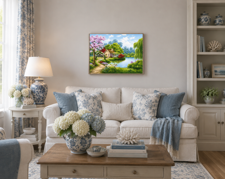 Алмазная мозаика на подрамнике ColorArt 30х40см Весна пришла STP439 + Подарок лак для покрытия, полная выкладка, квадратные алмазики, набор для творчества и рукоделия - изображение 3