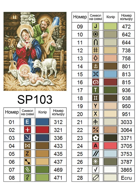 Алмазная мозаика ColorArt Икона Рождество Иисуса 40х50 SP103 - изображение 6