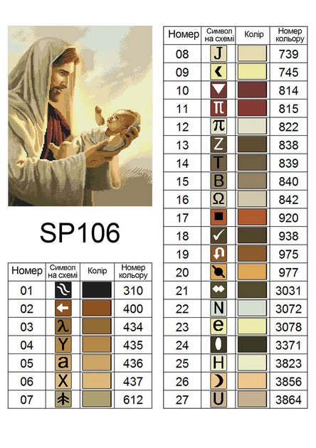 Набір алмазної мозаїки ColorArt Ікона Ісус з дитиною 40x50 SP106 повна викладка, квадратні алмазики, набір для творчості та рукоділля - зображення 6