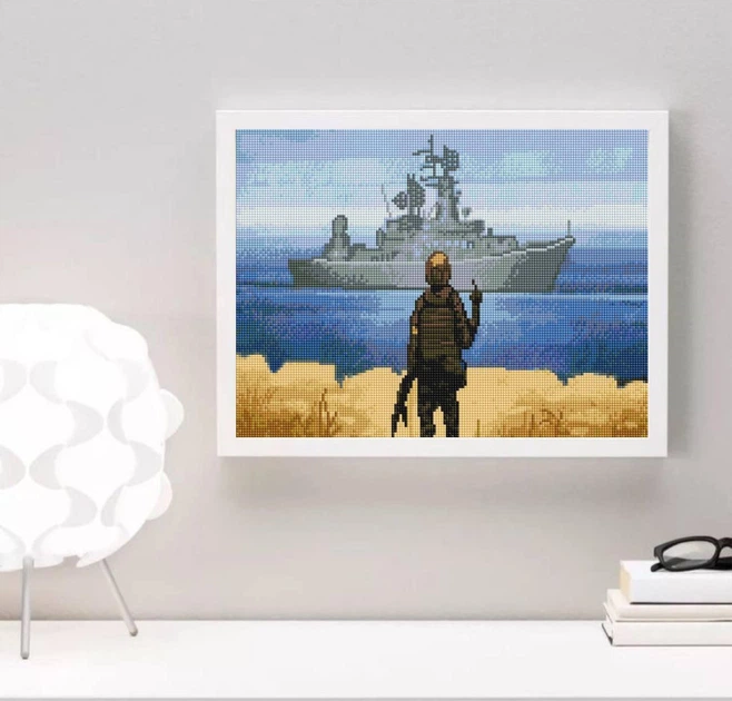 Алмазная мозаика ColorArt 30x40 Русский военный корабль... ST477 - изображение 3