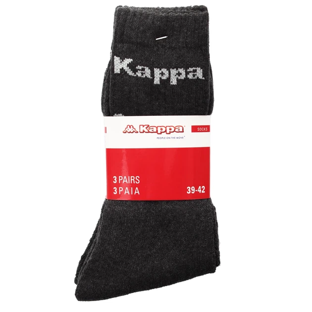 Шкарпетки Kappa 68% хлопок 43-46 темно-серые 3 пары - Фото 2 Шкарпетки Kappa 68% хлопок 43-46 темно-серые 3 пары - изображение 2