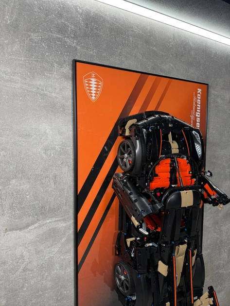 Арт Тримач Рамка 80x50 см. на Стіну для Конструктора Technic Koenigsegg Sadair's Spear (42232) - Type-E - Фото 6 Арт Тримач Рамка 80x50 см. на Стіну для Конструктора Technic Koenigsegg Sadair's Spear (42232) - Type-E - изображение 6