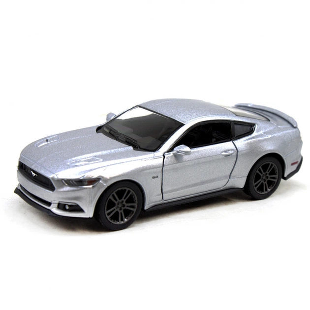 Колекційна іграшкова машинка FORD MUSTANG GT KT5386W інерційна Silver - Фото 1 Колекційна іграшкова машинка FORD MUSTANG GT KT5386W інерційна Silver - зображення 1