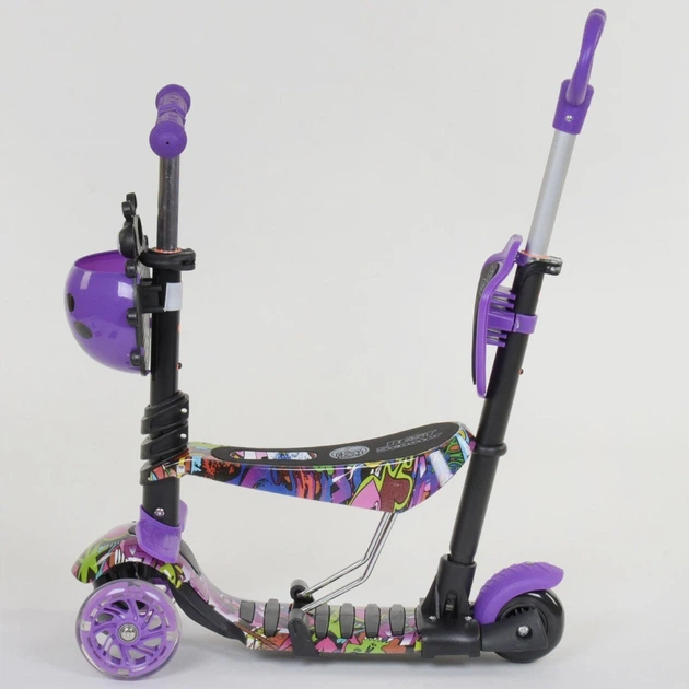 Самокат 5 в 1 Best Scooter 13400 Фиолетовый - изображение 5