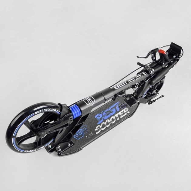 Самокат двухколесный Best Scooter 90166-B Черно-синий - изображение 7
