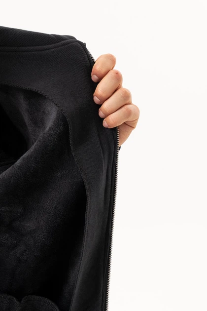 Спортивна флісова кофта на блискавці K.O.R 853 Чорний (No37 black) 2XL - Фото 3 Спортивна флісова кофта на блискавці K.O.R 853 Чорний (No37 black) 2XL - зображення 3