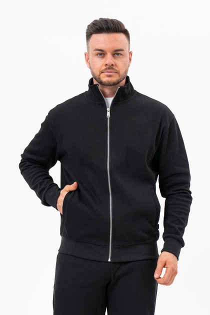 Спортивна кофта на блискавці K.O.R 839 Чорний (black) XL - Фото 1 Спортивна кофта на блискавці K.O.R 839 Чорний (black) XL - зображення 1