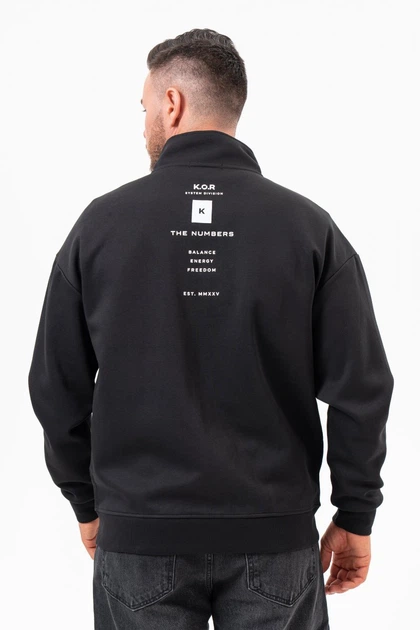 Спортивна кофта на блискавці K.O.R 32019 Чорний (BLACK) 2XL - зображення 4