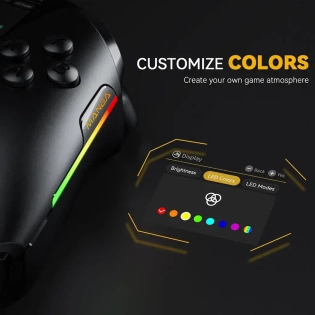 Геймпад Manba One Wireless Controller Black с дисплеем и RGB подсветкой - изображение 2