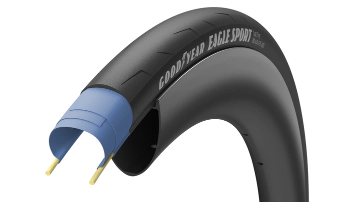 Покрышка GoodYear Eagle Sport 700x25 (25-622), камерная, проволочный борт, чёрная - Фото 1 Покрышка GoodYear Eagle Sport 700x25 (25-622), камерная, проволочный борт, чёрная - изображение 1