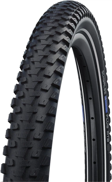 Покрышка Schwalbe Marathon Plus MTB 29x2.60 (65-622), чёрная со светоотражателем - Фото 1 Покрышка Schwalbe Marathon Plus MTB 29x2.60 (65-622), чёрная со светоотражателем - изображение 1