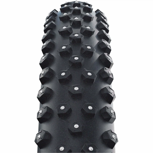 Покрышка 27.5x2.25 Schwalbe Ice Spiker Pro Performance шипованная 378 шипов чёрная - изображение 2