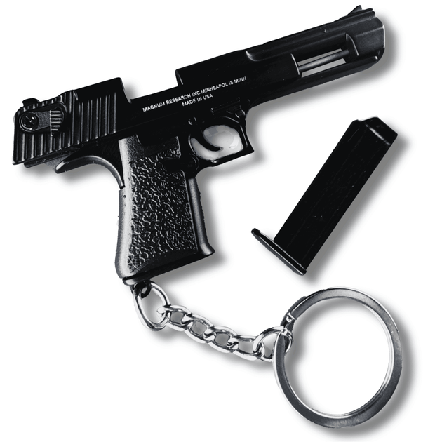 Металевий Брелок Desert Eagle Black (Чорний) 66 мм 1:4 Розбірний Тактичний Міні Пістолет із Рухомим Затвором, Знімним Магазином, Рухомим Курок та Гравіюванням Колекційний Сувенір-брелок для Ключів - Фото 1 Металевий Брелок Desert Eagle Black (Чорний) 66 мм 1:4 Розбірний Тактичний Міні Пістолет із Рухомим Затвором, Знімним Магазином, Рухомим Курок та Гравіюванням Колекційний Сувенір-брелок для Ключів - зображення 1