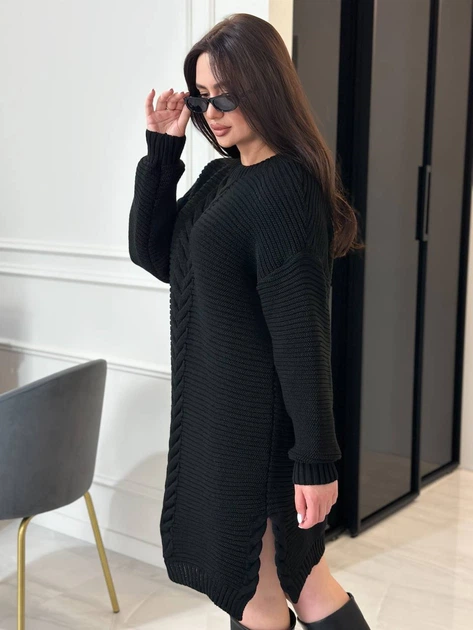 Вʼязана сукня OLIVIA, колір Чорний, розмір One Size - Фото 9 Вʼязана сукня OLIVIA, колір Чорний, розмір One Size - изображение 9